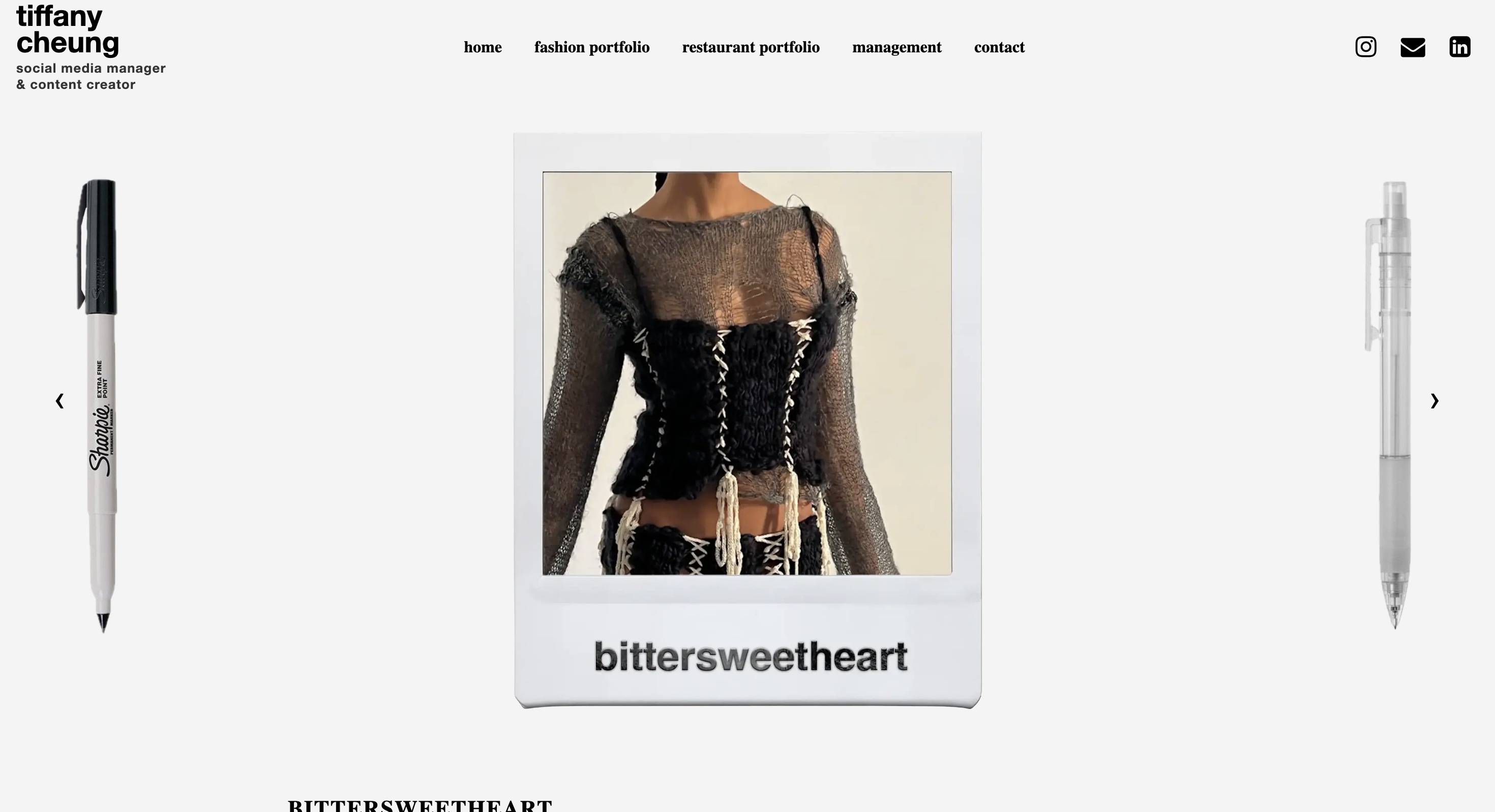 Tiffany Cheung Portfolio Homepage